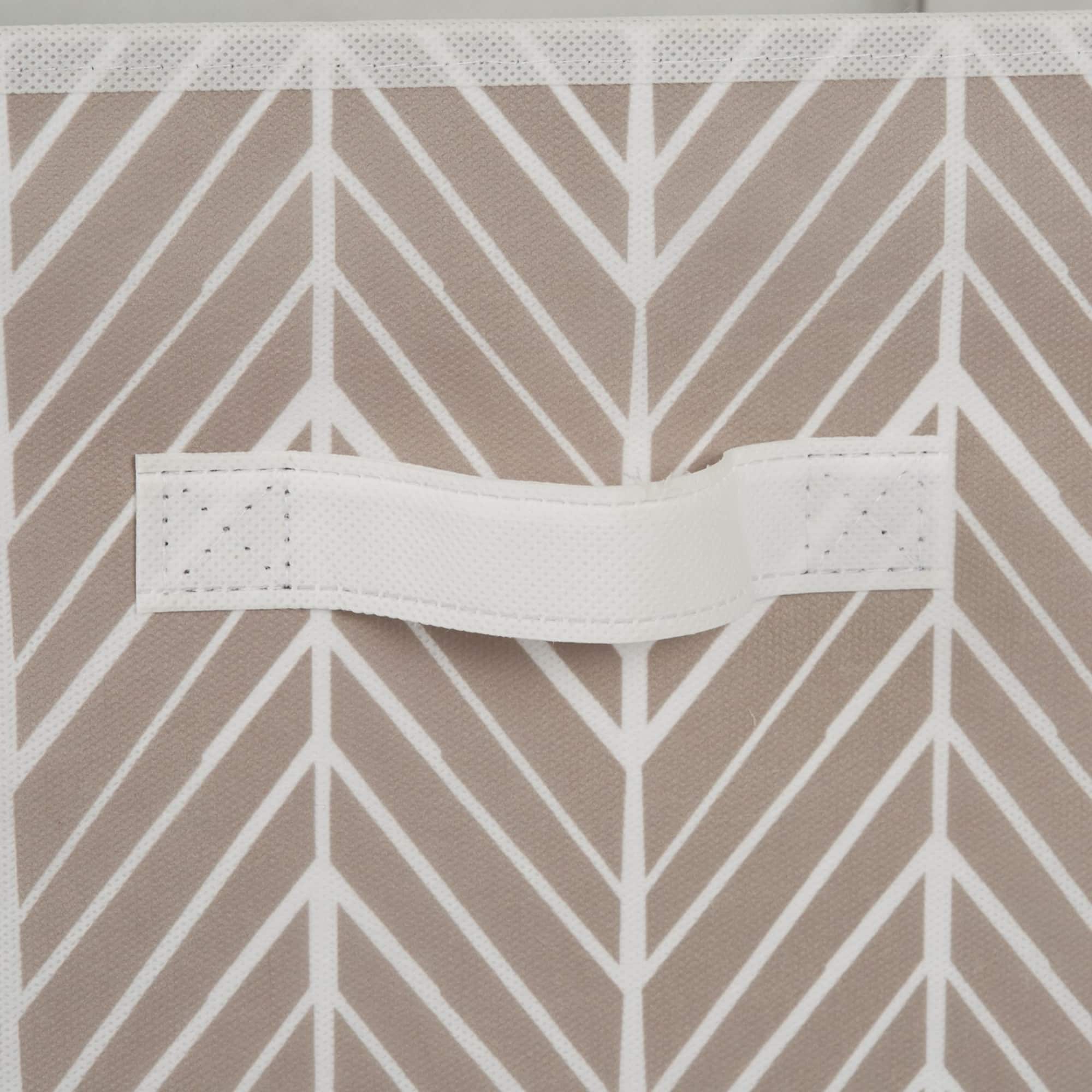 DII® 11" Stone Herringbone Storage Cube, 2ct.